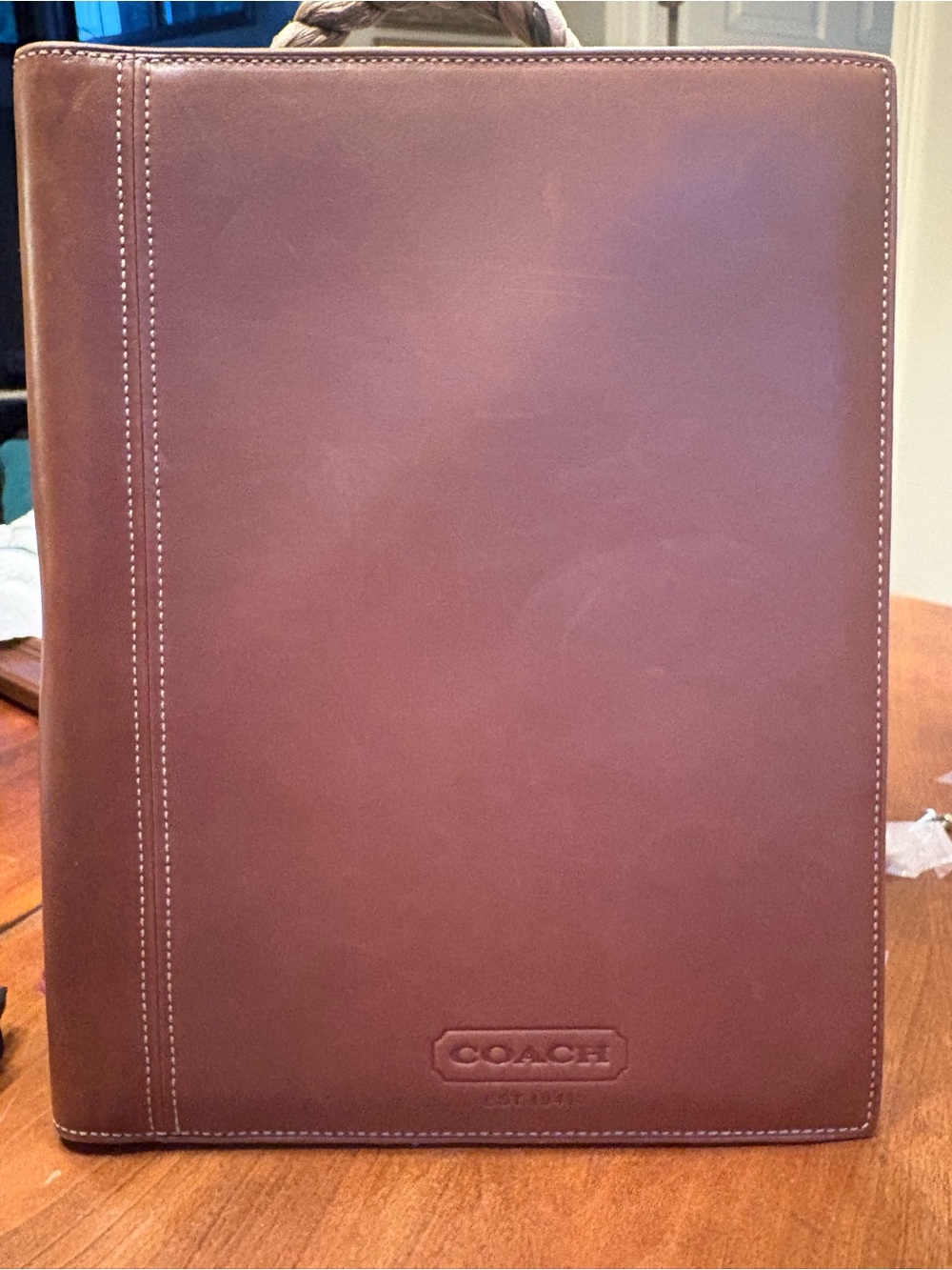 Coach brown leather legal portfolio